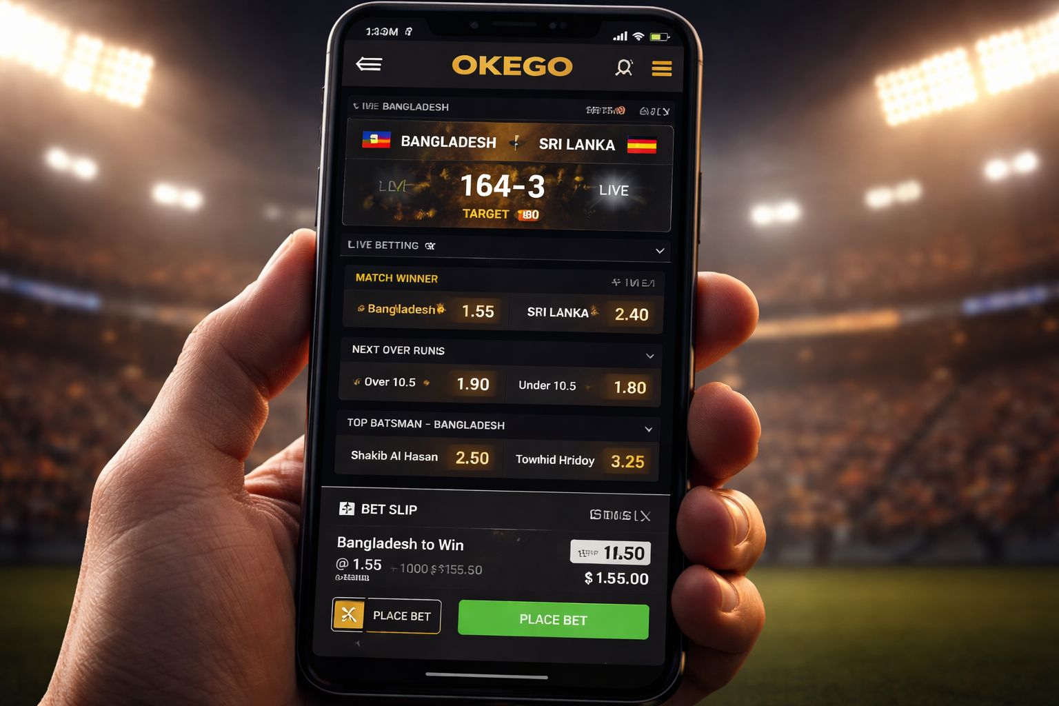 OKEGO app installation screen on Android device